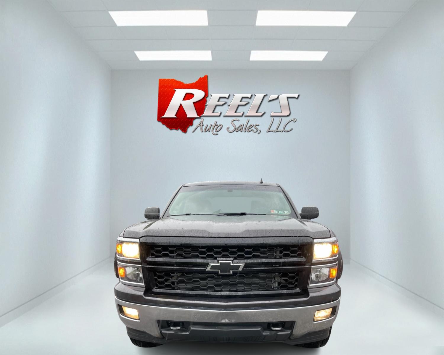 2014 Gray /Black Chevrolet Silverado 1500 LT Crew Cab 4WD (3GCUKREC7EG) with an 5.3L V8 OHV 16V engine, 6-Speed Automatic transmission, located at 11115 Chardon Rd. , Chardon, OH, 44024, (440) 214-9705, 41.580246, -81.241943 - This 2014 Chevrolet Silverado 1500 LT Crew Cab is a capable and well-equipped pickup truck. It's powered by a 5.3L Vortec V8 engine mated to a 6-speed automatic transmission with 3.42 gearing, delivering a robust 9,100-pound towing capacity. This particular model is lifted and rides on 33-inch all-t - Photo #1
